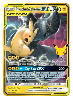 Pikachu & Zekrom GX, 30th Classic Collection, no. 008