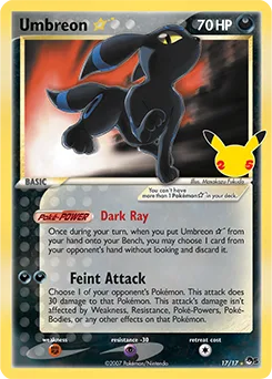Umbreon ☆, Celebrations Classic Collection, no. CC015