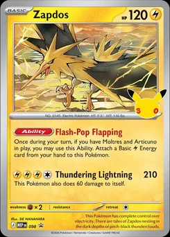 Zapdos, MEP Black Star Promos, no. 098