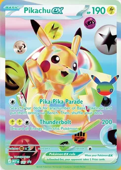Pikachu ex, MEP Black Star Promos, no. 107