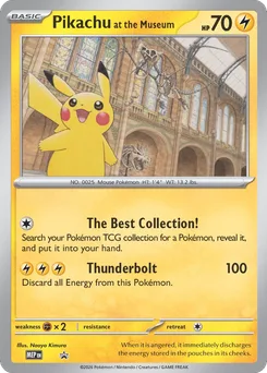 Pikachu at the Museum, MEP Black Star Promos, no. Museum
