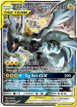 Pikachu & Zekrom GX, SM Black Star Promos, no. SM168