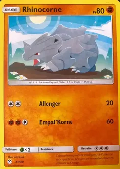 Rhinocorne, Collection McDonald's 2019, n° 31