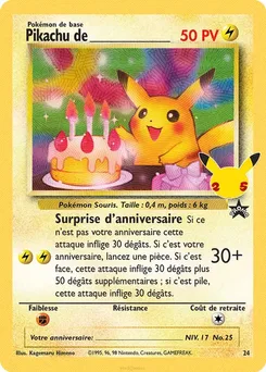 Pikachu de ________, Célébrations Collection Classique, n° CC008
