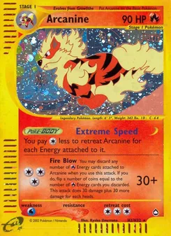 Arcanine, Aquapolis, no. H02