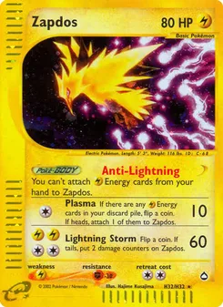 Zapdos, Aquapolis, no. H32