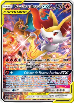 Dracaufeu et Roussil GX, Promo SM, n° SM230