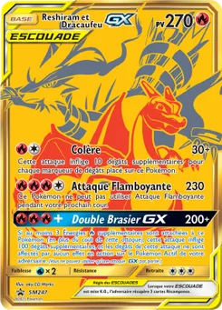 Reshiram et Dracaufeu GX, Promo SM, n° SM247