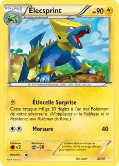 Élecsprint, XY Kit du dresseur (Pikachu Libre), n° 22